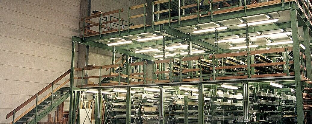 Cantilever racking mezzanine floor