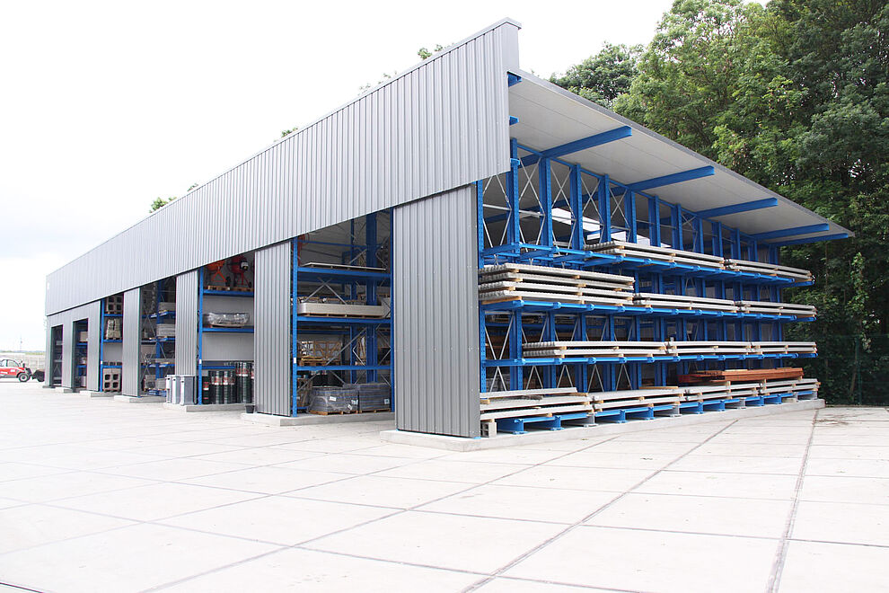 rack-clad warehouse