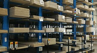Mobile cantilever racking system