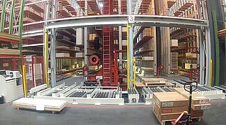 Transfer station - automatic warehouse